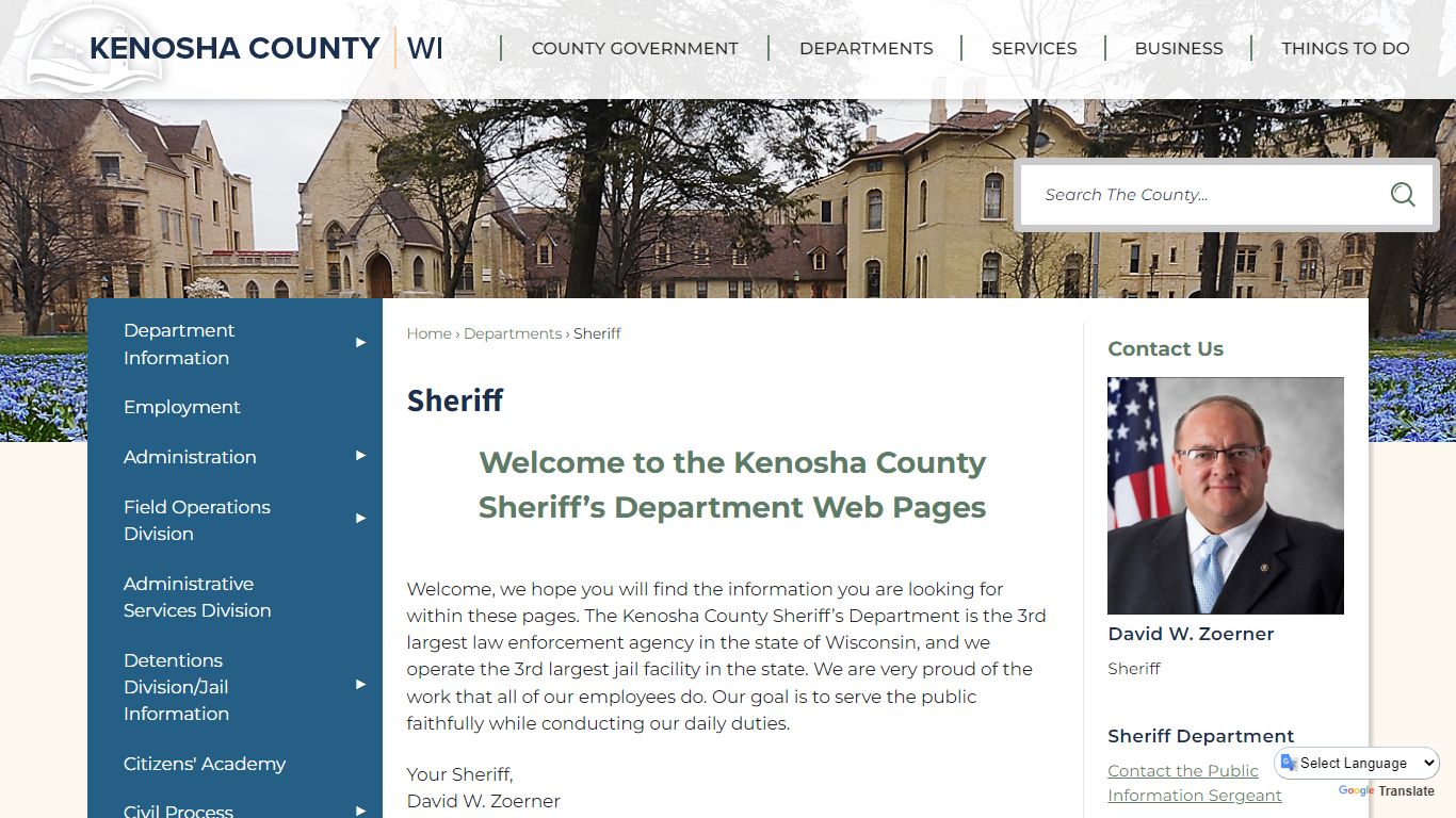 Sheriff | Kenosha County, WI - Official Website